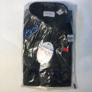 Manhattan Shirtmakers Men's Dress 16 Shirt 34/35 Sleeve Black Wrinkle Free New
